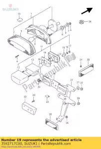 suzuki 3592717C00 soporte, lic.plt - Lado inferior