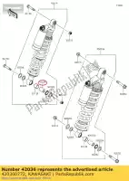 420360772, Kawasaki, 01 manica kawasaki  800 2017 2018 2019 2020 2021, Nuovo