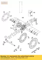 achterremschijf 220mm van KTM, met onderdeel nummer 54610060200, bestel je hier online: