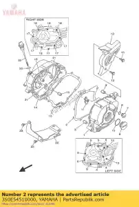 yamaha 3S0E54510000 gasket, crankcase - Bottom side