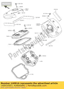 kawasaki 140910507 cover,top,fr vn900b6f - Bottom side