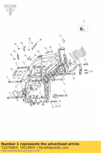 triumph T2076664 frame assy canada - Onderkant