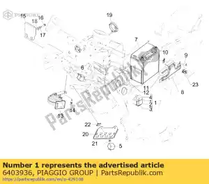 Piaggio Group 6403936 starter relay - Bottom side