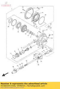 yamaha 933063053300 brg, r-b 6305rb1 62mm 245g ky - Lado inferior