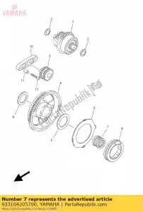 yamaha 933104205700 lager - Onderkant