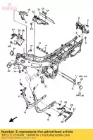 3HE2117E0000, Yamaha, beugel, achterlicht yamaha fzr genesis 600, Nieuw