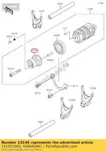 Kawasaki 131451083 cam-change drum - Bottom side
