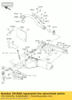 391560428, Kawasaki, pad,muffler cover,fr klx250s9f kawasaki klx 250 2009 2010 2011 2012 2013 2014 2015 2016, New