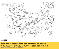 Aprilia AP8230297, Rear cowling, OEM: Aprilia AP8230297