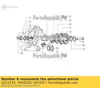 2232334, Piaggio Group, engrenagem de terceira velocidade vespa px vespa px zapm74100, zapm74101 zapm74200, zapm743d 125 150 200 1985 1992 2007 2008 2011 2016 2017 2018, Novo