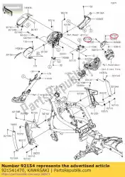 Ici, vous pouvez commander le boulon, douille, 5x16 en650aff auprès de Kawasaki , avec le numéro de pièce 921541470: