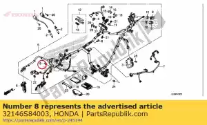 Honda 32146S84003 conector, diodo (2p) (3a - Lado inferior