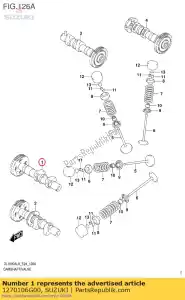 Suzuki 1270106G00 conjunto de árbol de levas, yo - Lado inferior