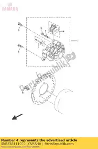 yamaha 5NRF58111000 pad, calibre 2 - Lado inferior