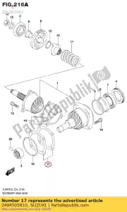 suzuki 2494505810 shim set,sec hs - Bottom side