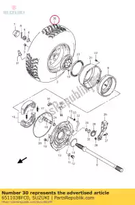 suzuki 6511038FC0 pneu traseiro - Lado inferior