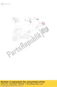 Piaggio Group 643275 accu positieve kabel - Onderkant