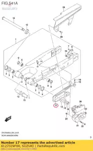 suzuki 6127329F00 tampón, encadenar a - Lado inferior