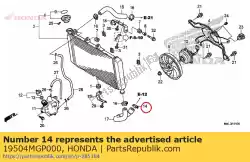 Here you can order the clamp, water hose, 35mm from Honda, with part number 19504MGP000: