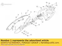 GU0557323000XE4, Piaggio Group, Carenatura posteriore rh. argento moto-guzzi sport 1200 2008, Nuovo