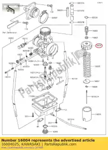 kawasaki 16004025 cap,mixing chamber kh400-a3 - Bottom side