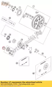 ktm 90210050000 suporte de roda dentada - Lado inferior