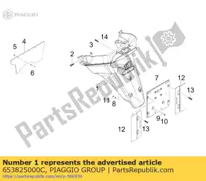 Piaggio Group 653825000C pare-éclaboussures arrière - La partie au fond