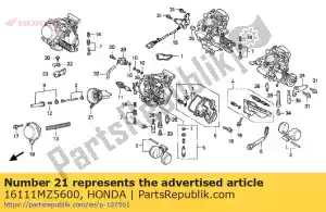 Honda 16111MZ5600 comp. pistão, vácuo - Lado inferior