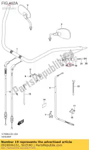 Suzuki 0918006161 entretoise, 6.5x16x1 - La partie au fond