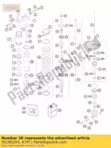 ktm 50180295 tubo pds l = 196 - Lado inferior