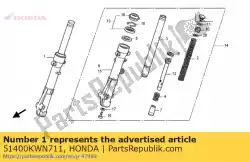 Qui puoi ordinare forcella assy, ?? R anteriore da Honda , con numero parte 51400KWN711: