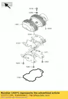 132711184, Kawasaki, plaat, geluiddemper ej650-a1 kawasaki w 650 1999 2001 2002 2003 2004 2005 2006, Nieuw