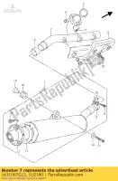 1431007G12, Suzuki, cuerpo comp, silenciador suzuki lt z 400 2003 2005 2006 2007 2008, Nuevo