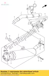 suzuki 1431007G12 cuerpo comp, silenciador - Lado inferior