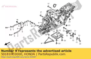 Honda 50181HC0000 plate, fr.protecto - Dół