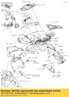 391560754, Kawasaki, patin, garde-boue arrière zx1000kbf kawasaki  zx 1000 2011 2012 2013 2014 2015 2016 2017 2018 2019 2020, Nouveau