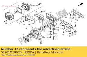 Honda 50201MZ8G20 gomma, lato telaio - Il fondo