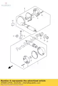 suzuki 3568012F00 beugel, fr draai - Onderkant