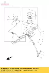 Ici, vous pouvez commander le tuyau, frein 1 auprès de Yamaha , avec le numéro de pièce 5RWF58720000: