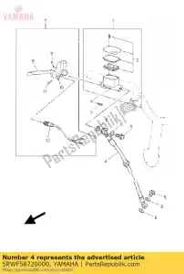 yamaha 5RWF58720000 tuyau, frein 1 - La partie au fond