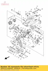 yamaha 5RM222160000 boccola, ammortizzatore posteriore - Il fondo