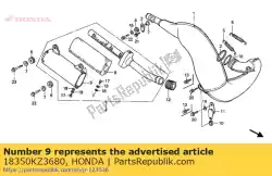 Qui puoi ordinare body comp, silenzio da Honda , con numero parte 18350KZ3680: