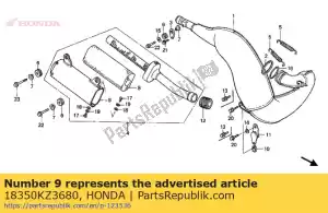 Honda 18350KZ3680 corpo comp, silêncio - Lado inferior