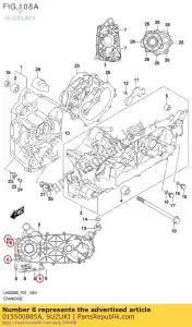 Suzuki 015500885A tornillo - Lado inferior