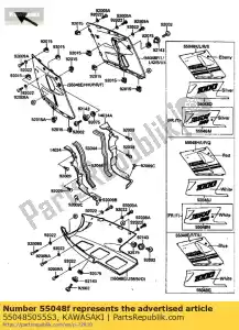 Kawasaki 550485055S3 cowling.,side,rh,blue - Bottom side