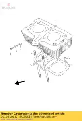 Here you can order the stud from Suzuki, with part number 0910810112: