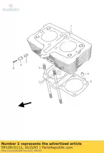 suzuki 0910810112 stud - Bottom side