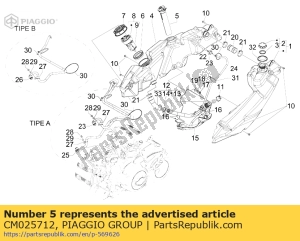 aprilia CM025712 indicator fuel level - Bottom side