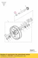 spacer 30 od, 20,2 id van Triumph, met onderdeel nummer T2000227, bestel je hier online: