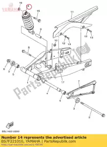 yamaha BS7F221010 amortiguador culo - Lado inferior